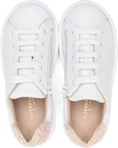 Florens heart-patch leather sneakers White