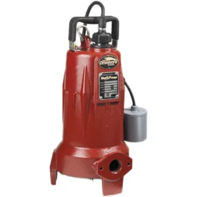 Liberty Pumps Omnivore Submersible Grinder Pump, 2 HP, 208/230 Volts, 25' Cord Length, Piggyback Switch, 1-1/4" NPT Di