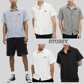 STUSSY  |Stripes Other Plaid Patterns Blended Fabrics Street Style